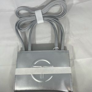 Telfar Small Silver Shopping Bag! Brand New and Authentic!